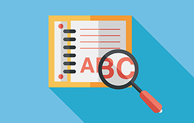 search Dictionary book flat icon with long shadow,eps10